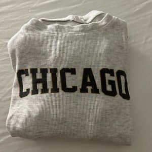 Garage medium long sleeve cropped chicago tee